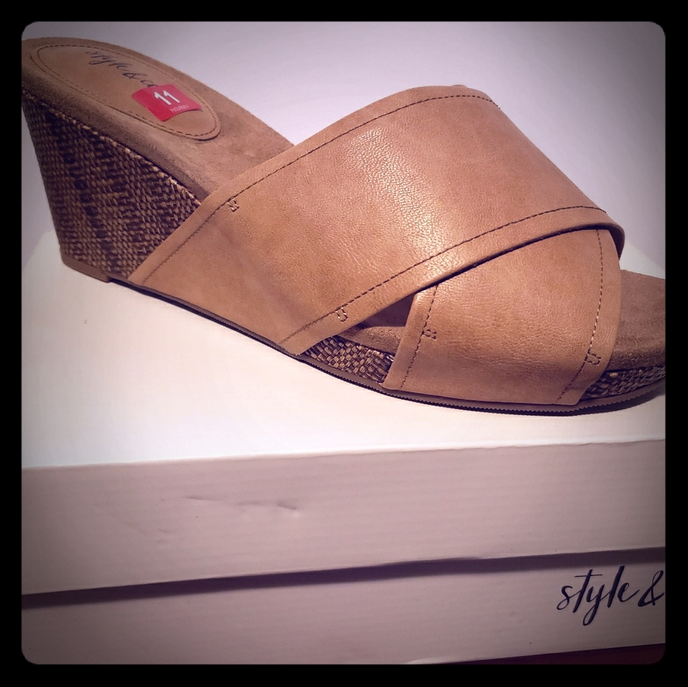 Style & Co Jilleep Natural Wedge Sandal